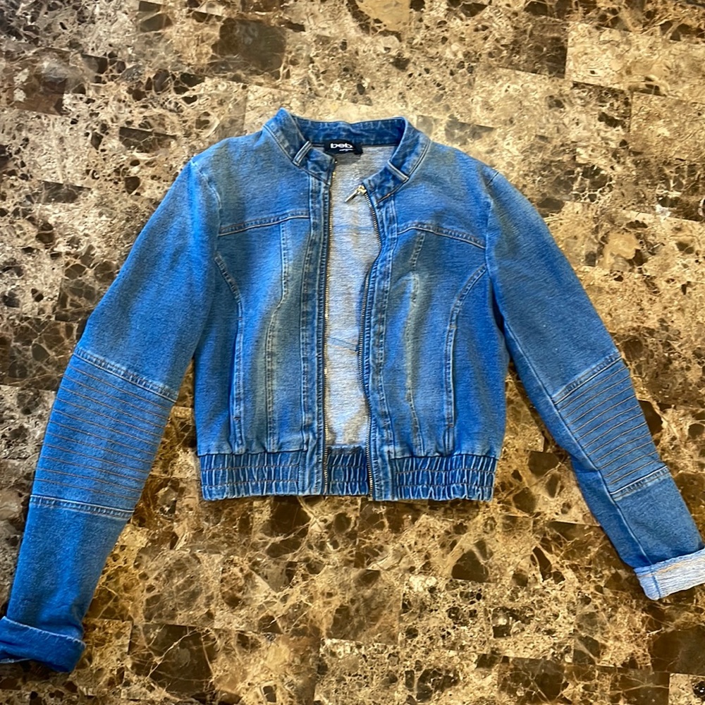 Bebe jean jacket light blue